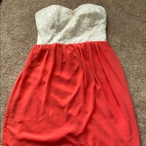 White/cream and orange dress